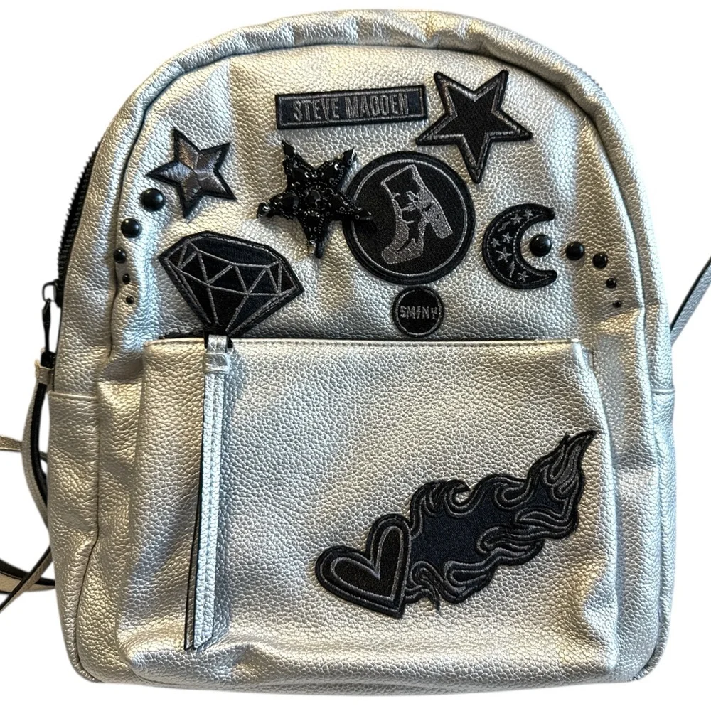Steve Madden Silver Backpack‎